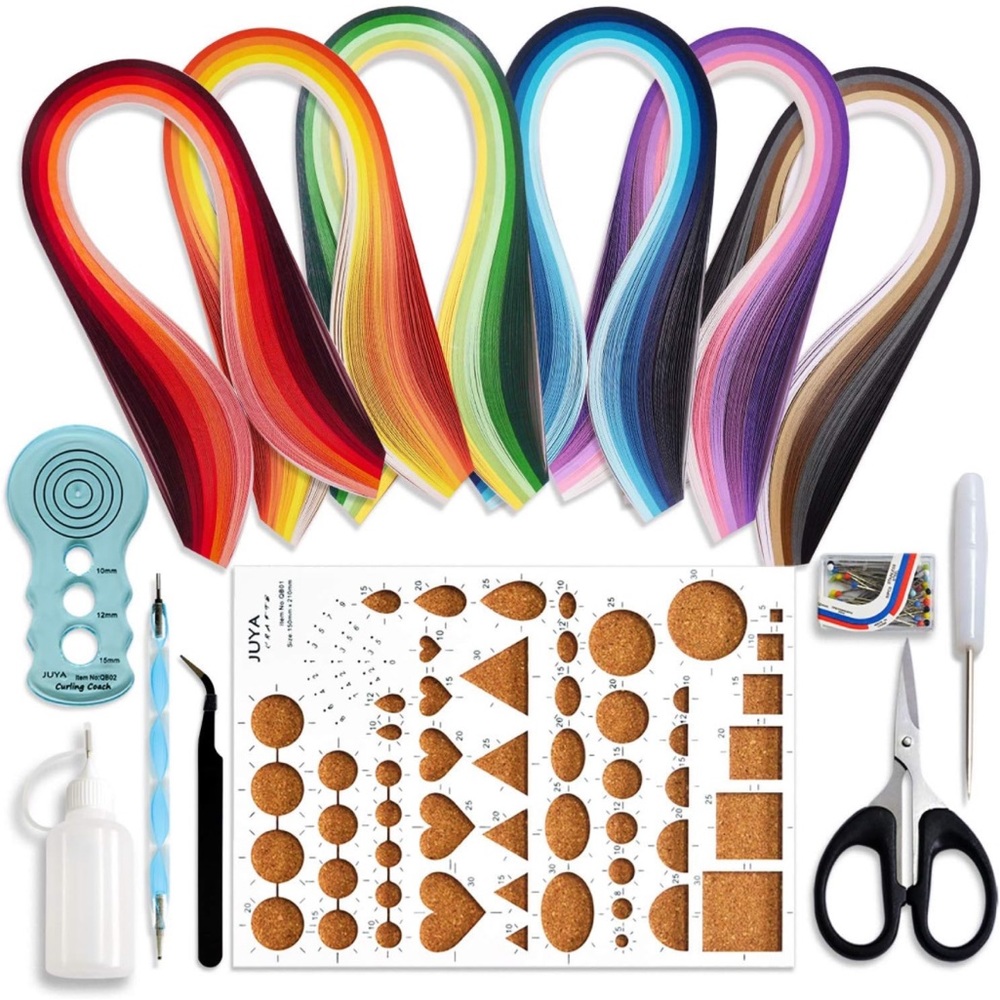 Paper Quilling Kits with 30 Colors 600 Strips and 8 Tools (Paper Wid:3mm)
